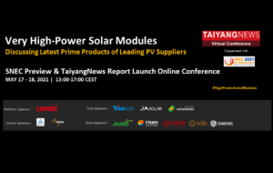 May. 17-18, 2021: Very High-Power Solar Modules Conference