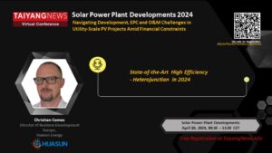 Christian Comes, Huasun Energy, TaiyangNews Virtual Conference. China Solar PV News Snippets