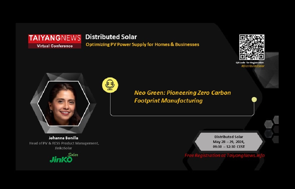 Jinko at TaiyangNews Virtual Conference - China Solar PV News Snippets