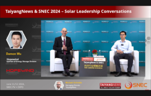 SNEC Exclusive - Hopewind, Damon Wu interviewed by TaiyangNews' Michael Schmela