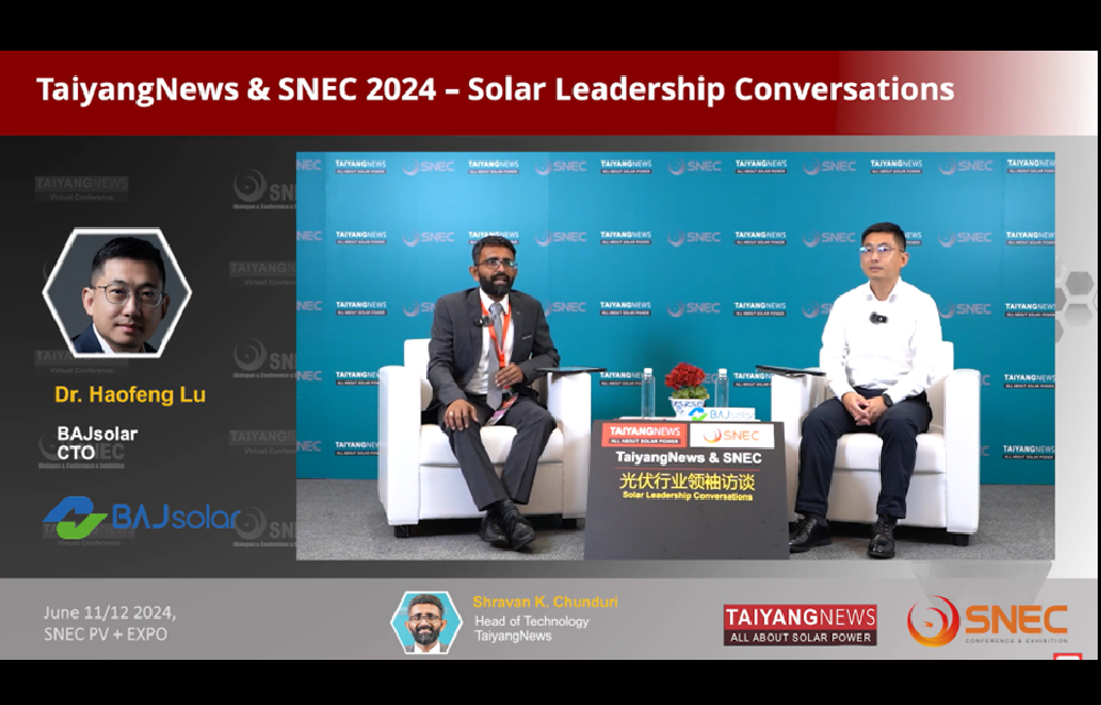 TaiyangNews’ Shravan Chunduri Interviews BAJsolar’s Dr. Haofeng Lu
