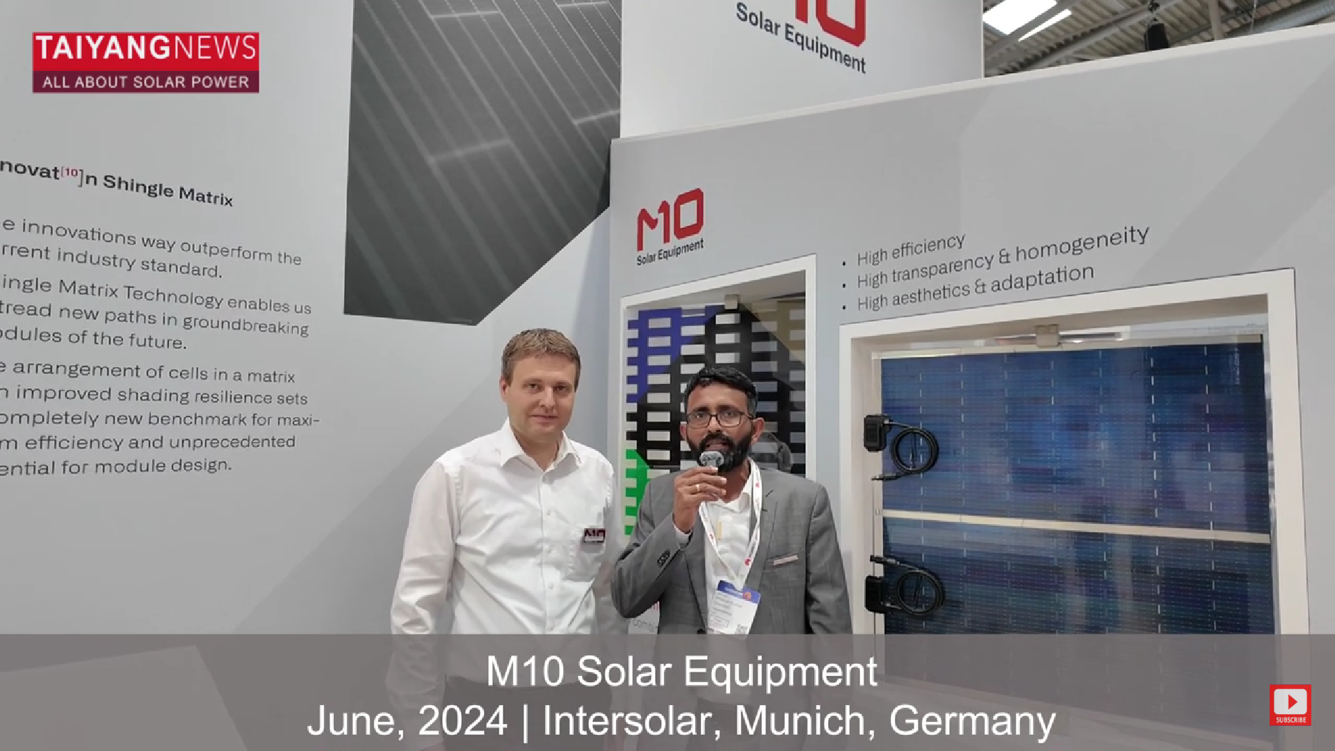 TaiyangNews at Intersolar Europe 2024 - interview with M10 Solar Equipment GmbH