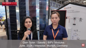 Gain Solar’s Wide Array Of BIPV Solutions At Intersolar Europe 2024