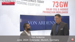 TaiyangNews at Intersolar Europe 2024 - Von Ardenne showcases PVD tools