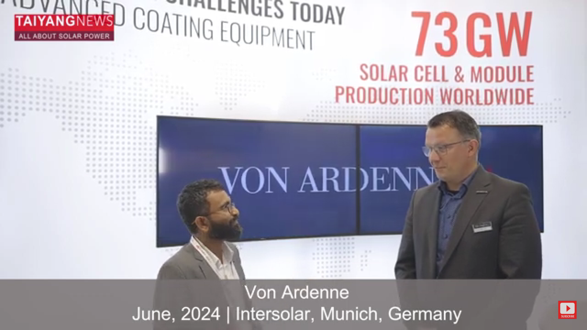 TaiyangNews at Intersolar Europe 2024 - Von Ardenne showcases PVD tools