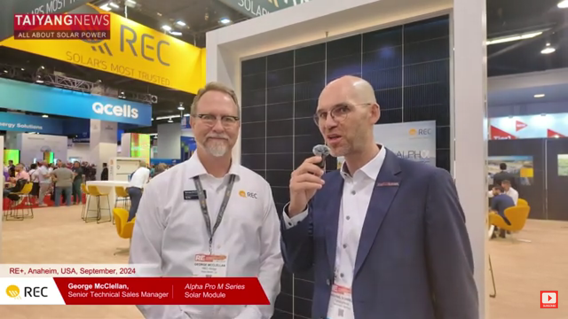TaiyangNews' Michael Schmela meets REC Solar at RE+ 2024
