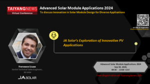 China Solar PV News Snippets: JA Solar At TaiyangNews Advanced Solar Module Applications 2024 Conference & More