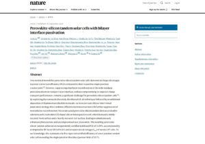 LONGi Publishes Paper On Perovskite Tandem Cell In Nature - TaiyangNews China Solar PV News Snippets